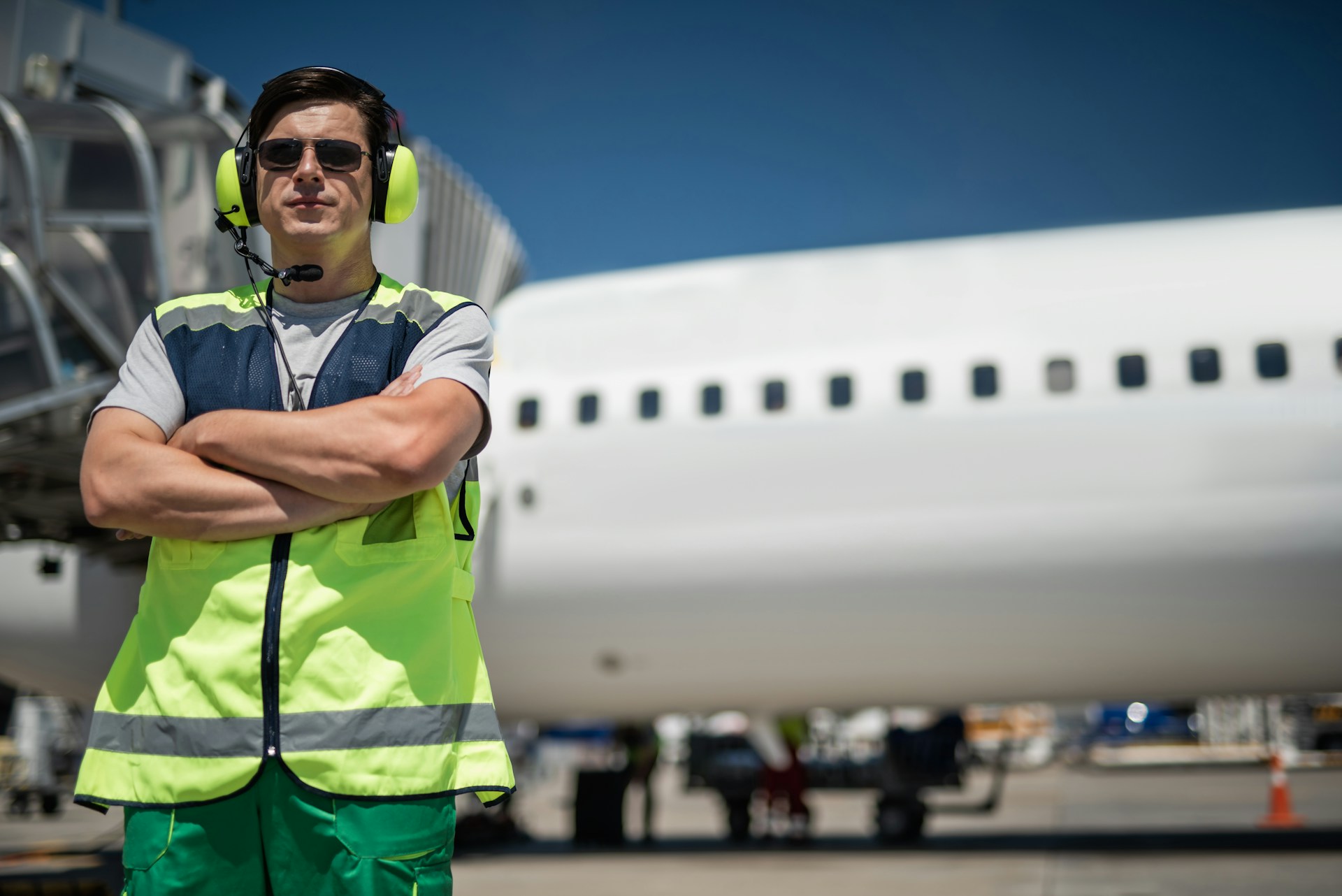 casque de communication sans fil pour le ground handling sur le tarmac
